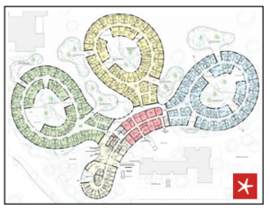 Extrait du dossier de conception établi par le groupement d’entreprises : EIFFAGE CONSTRUCTION STRASBOURG, Cabinet S&AA, REY-LUCQUET et Associés, ACTE2 paysage, OTE, OTELIO.