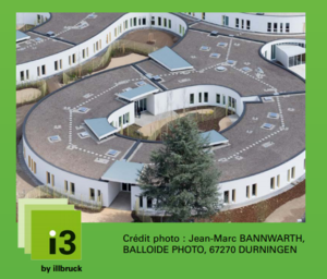 Zoom sur un bâtiment du centre hospitalier d'Erstein