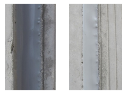 Présence de bulles dans le mastic : support trop humide